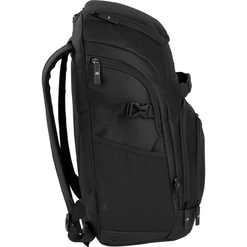 Franchise 2 Players Backpack, Rawlings Franchise 2 Players Backpack in Black left