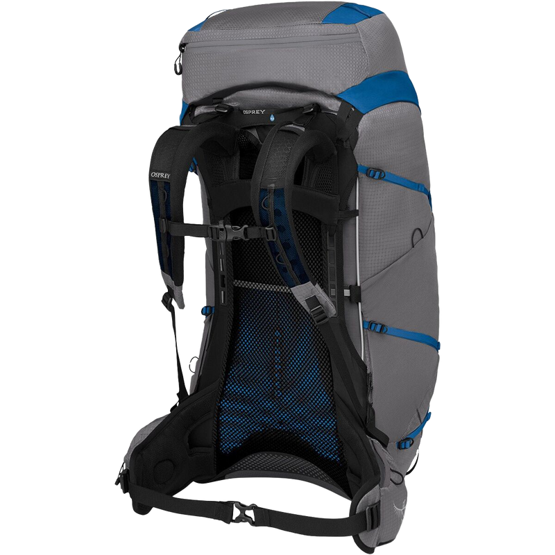 Exos Pro 55, Osprey Exos Pro 55 in Dale Grey/Agam Blue harness and hipbelt