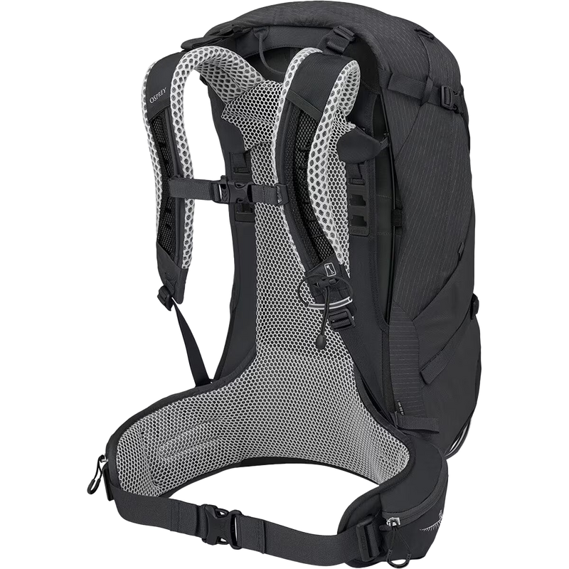 Stratos 34, Osprey Stratos 34 in Tunnel Vision Grey harness and waist belt