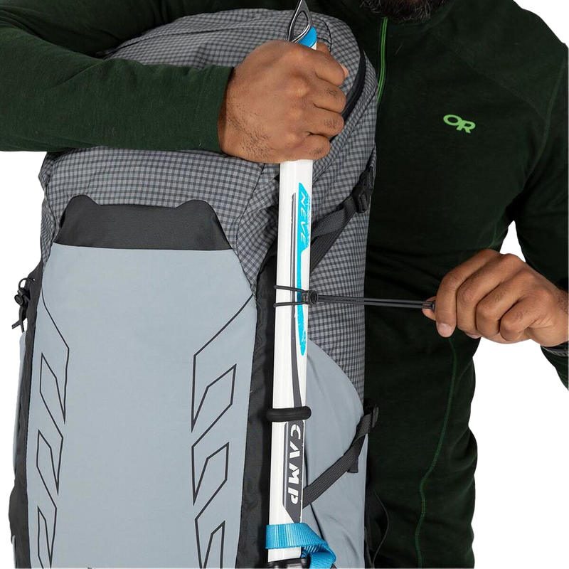 Talon Pro 30, Osprey Talon Pro 30 in Silver Lining with ice axe