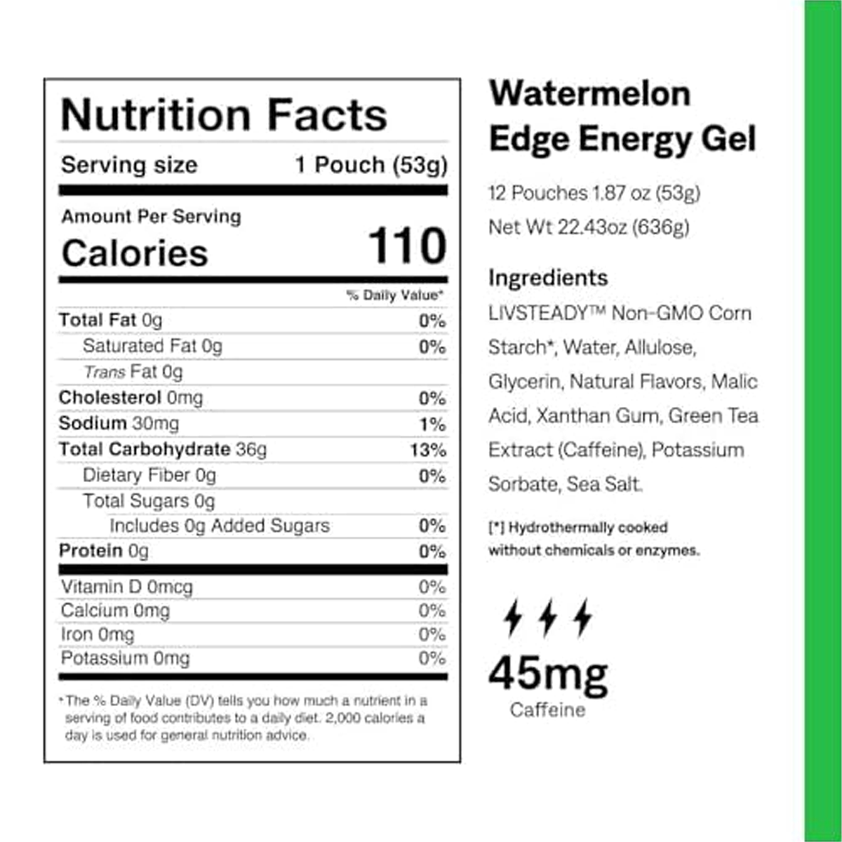 Edge Energy Gel Plus Caffeine alternate view