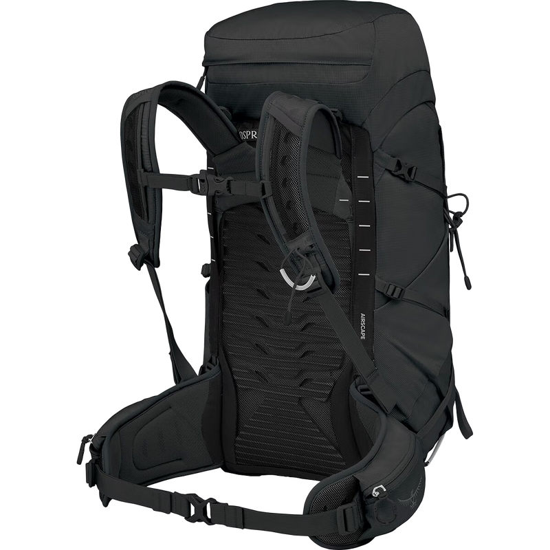 Women's Tempest 33, Osprey Women's Tempest 33 in Black/Coal Grey harness and hipbelt
