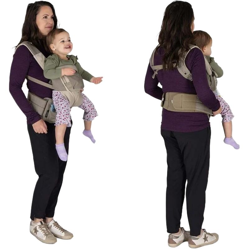 Poco Soft Child Carrier LT, Osprey Poco Soft Child Carrier LT in Tan Concrete with model