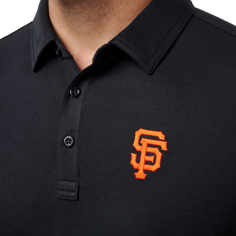Men's Giants Playoff Pitch Polo, TravisMathew Giants Playoff Pitch Polo chest detail