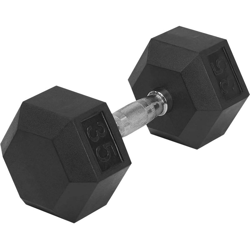 Rubber Hex Dumbbell 35 lb, Featured Image