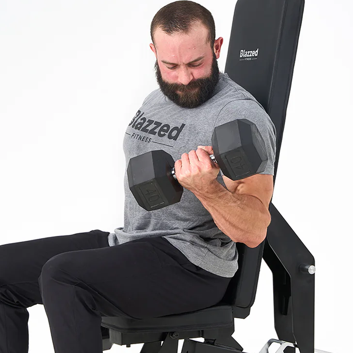 Rubber Hex Dumbbell 30 lb alternate view