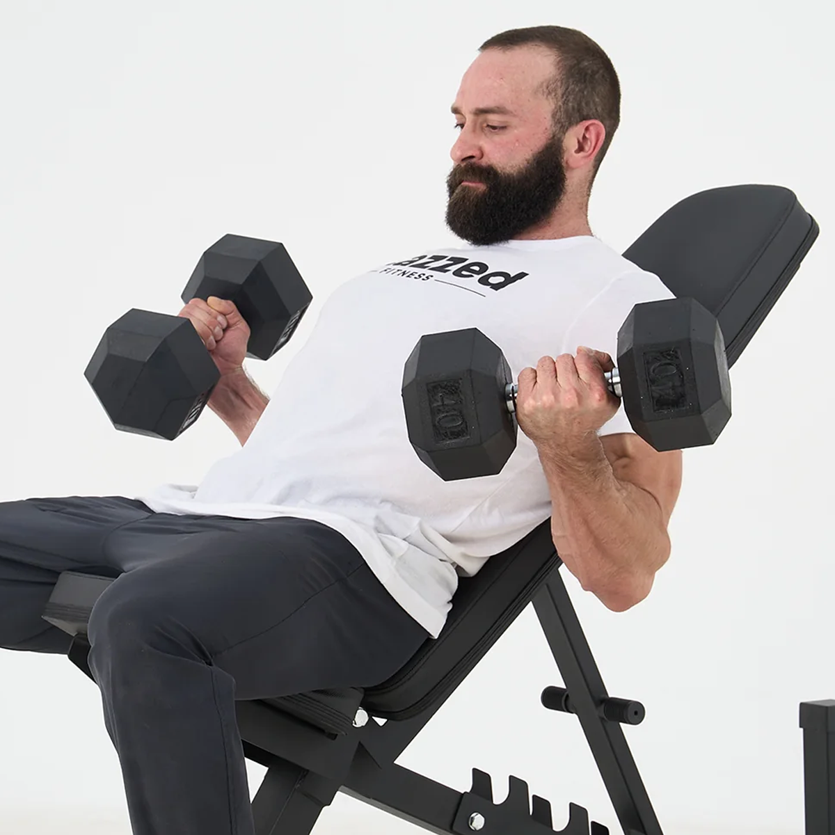 Rubber Hex Dumbbell 20 lb alternate view
