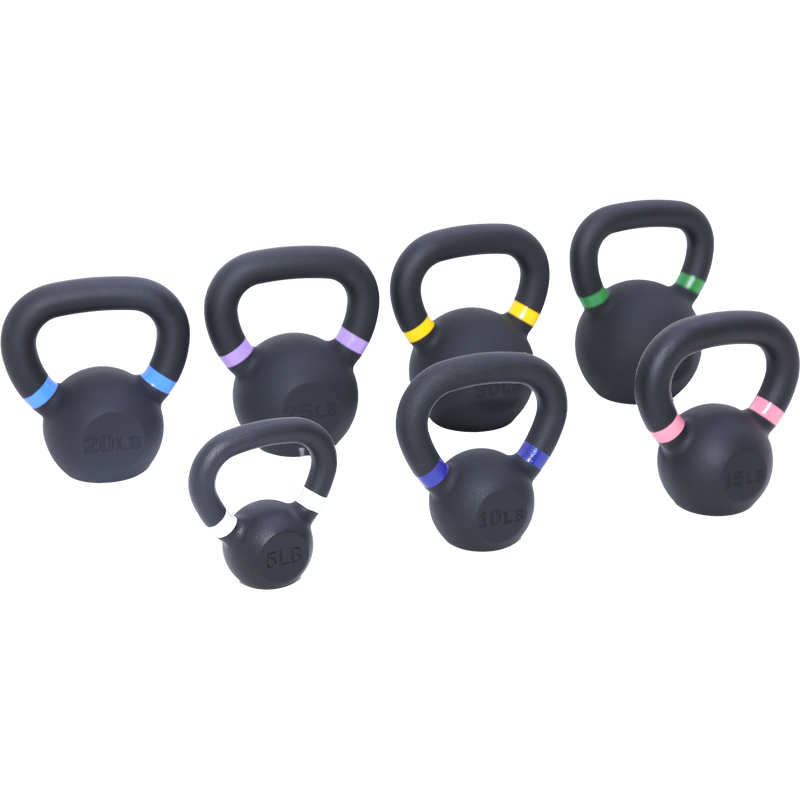 Kettlebell 30 lb, Blazzed Fitness Kettlebell all sizes angled right