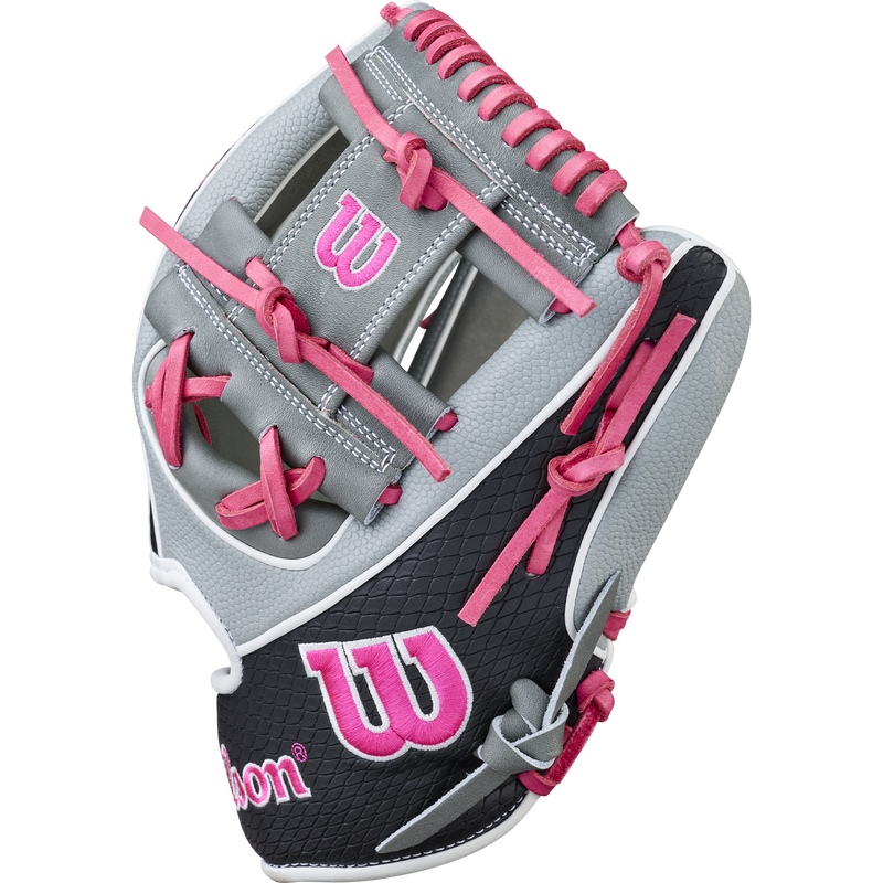 A2K 1786SS Infield-11.5" H-Web, Wilson A2K 1786SS Infield-11.5" H-Web in Grey/Black/Flamingo Pink/White thumb