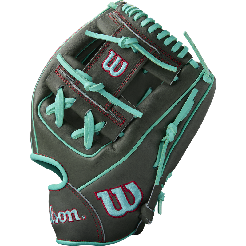 A2000 1975 Infield - 11.75" H-Web, Wilson A2000 1975 Infield - 11.75" H-Web in Coal/Seafoam/Red outside thumb