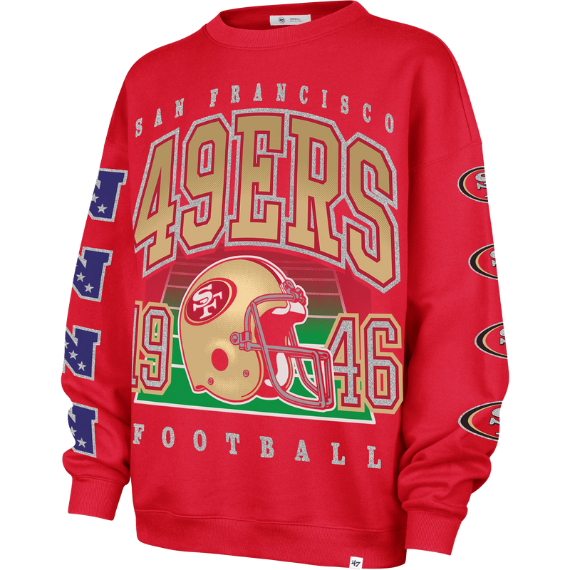 Women's 49ers Go Big Oversized Crew, Featured Image