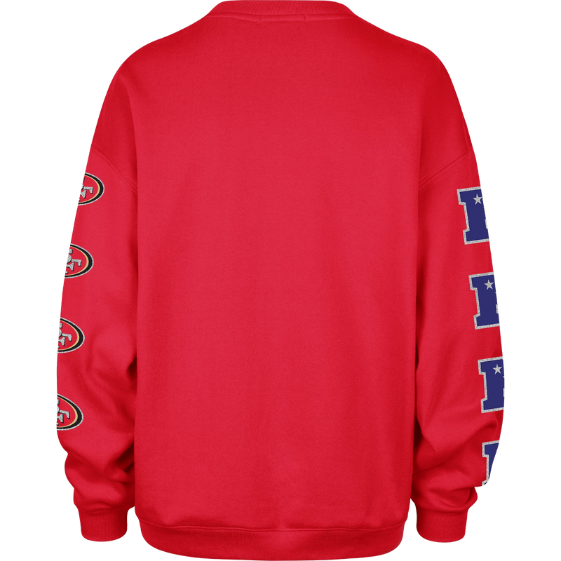 Women's 49ers Go Big Oversized Crew, 47 Brand Women's 49ers Go Big Oversized Crew back