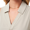 TravisMathew Women's Timeless Sleeveless Polo Neckline
