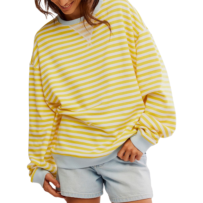 Women's Classic Striped Crew, Free People Women's Classic Striped Crew Front