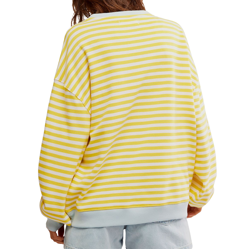 Women's Classic Striped Crew, Free People Women's Classic Striped Crew Back