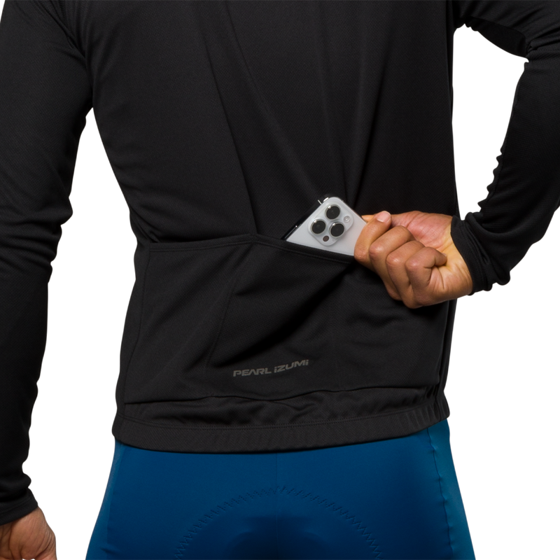 Men's Quest Long Sleeve Jersey, Pearl Izumi Men's Men's Quest Long Sleeve Jersey pack pocket