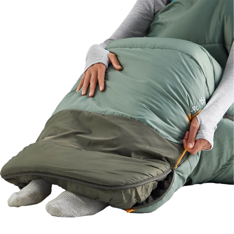 Boab 15F Long, Sea to Summit Boab 15F in Laurel Wreath Green foot zipper