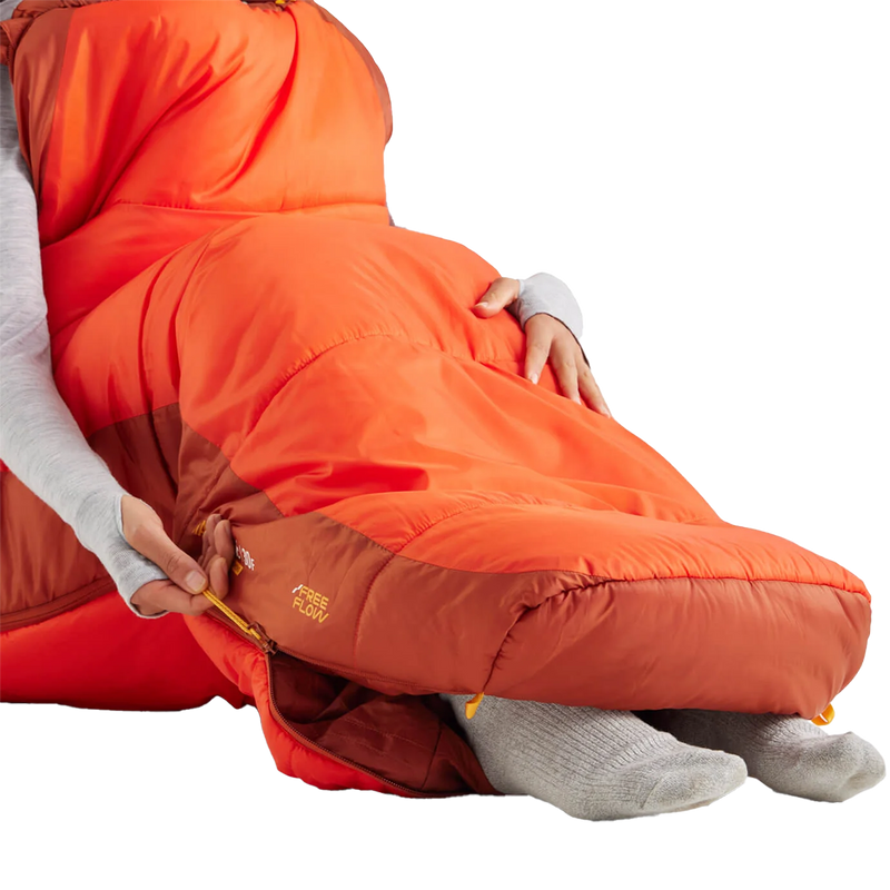 Women's Hamelin 15F Regular, Sea to Summit Women's Hamelin 15F in Spicy Orange footbox zipper