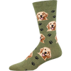 Socksmith Who's A Good Boy in Green Heather
