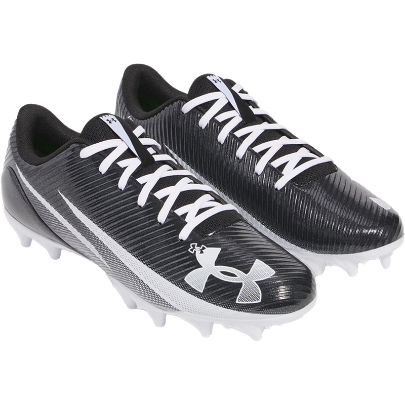 Men's Blur Select Football Cleats, Under Armour Men's Blur Select Football Cleats in 001-Black/White pair right front