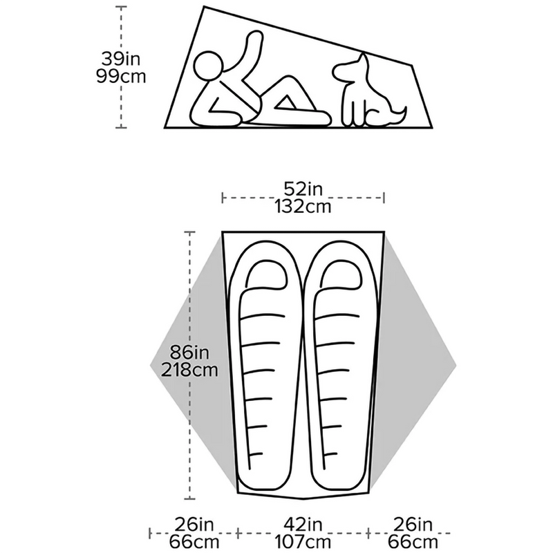 Tiger Wall UL2, Big Agnes Tiger Wall UL2 in Mercury/Evening Primrose specs
