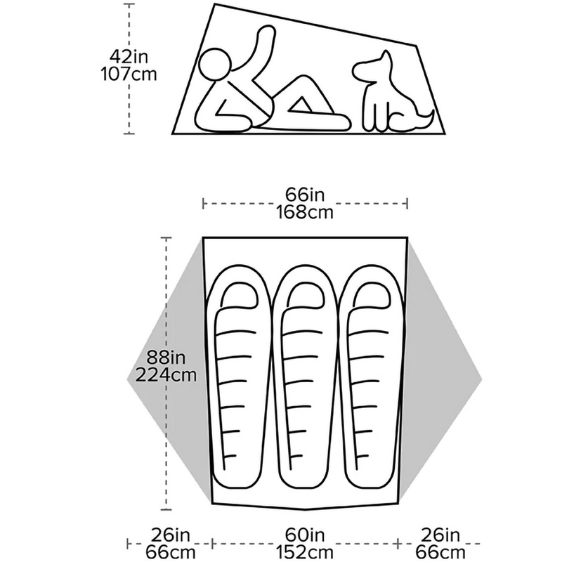 Tiger Wall UL3, Big Agnes Tiger Wall UL3 in Mercury/Evening Primrose specifications