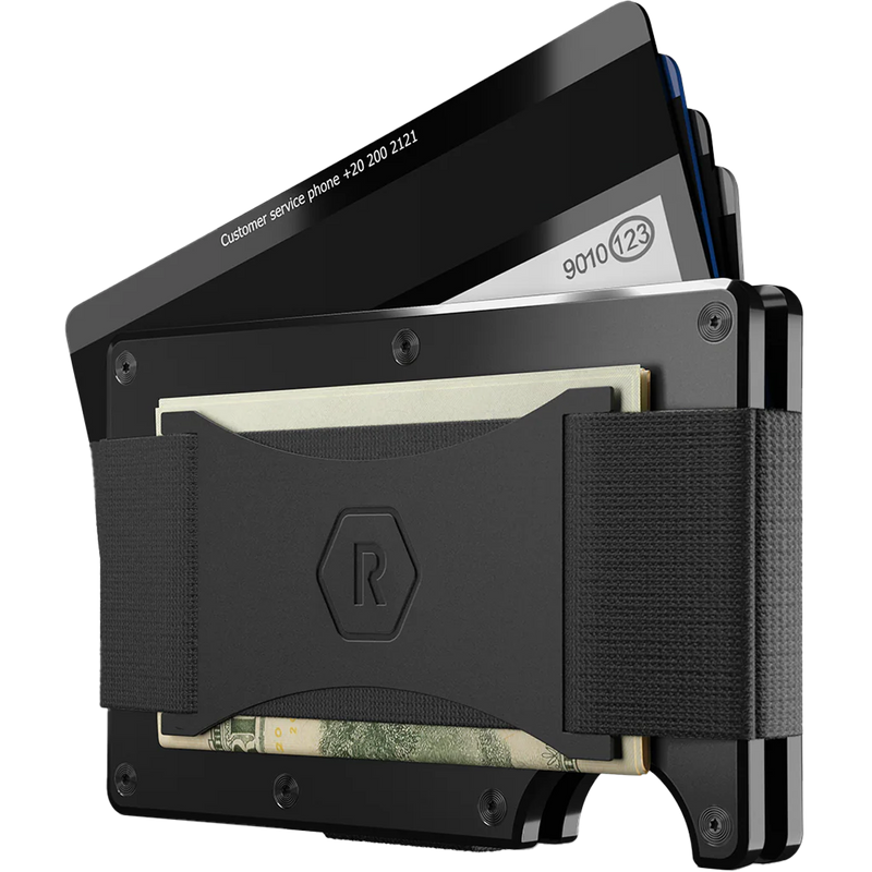 Aluminum Wallet with Cash Strap