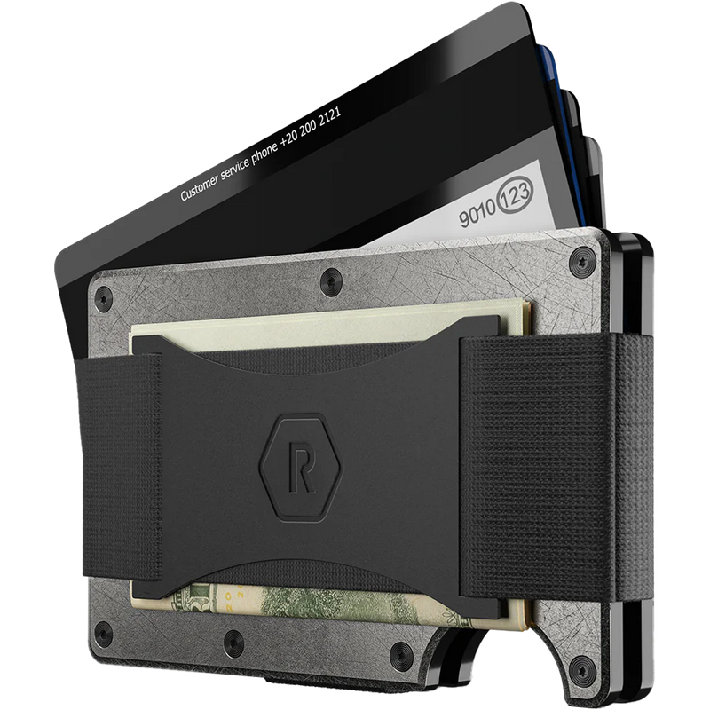 Titanium Wallet with Cash Strap, Ridge Titanium Wallet with Cash Strap cards out