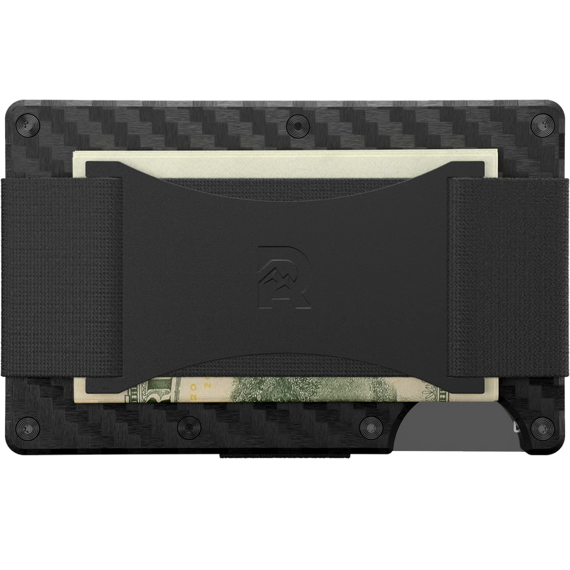 Carbon Fiber Wallet with Cash Strap, Ridge Carbon Fiber Wallet with Cash Strap  front