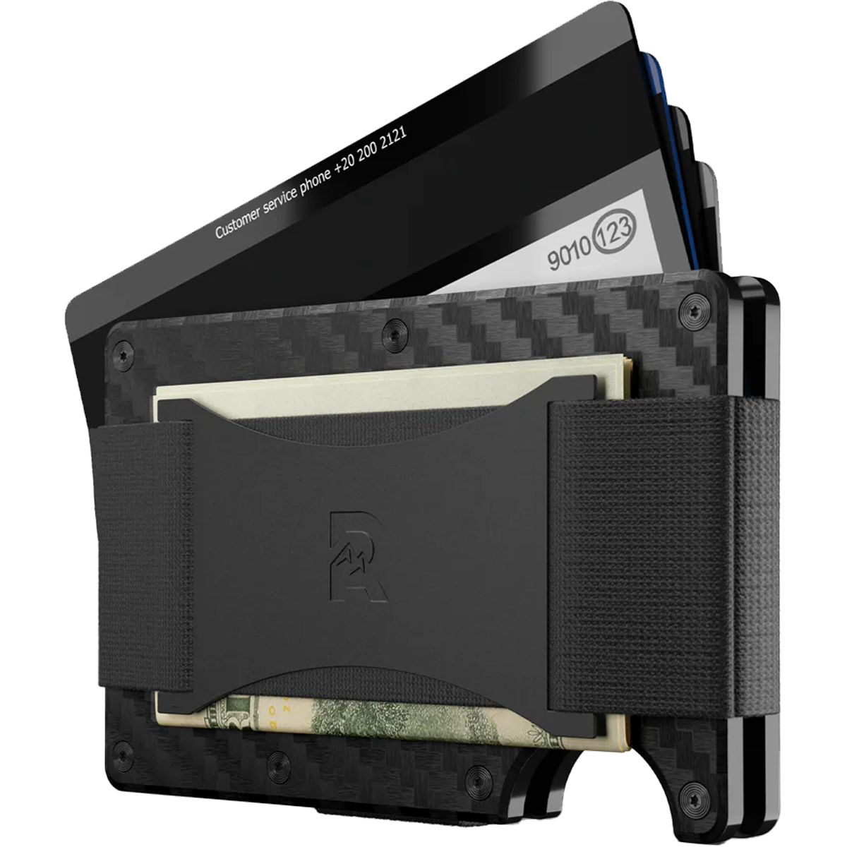 Carbon Fiber Wallet with Cash Strap alternate view