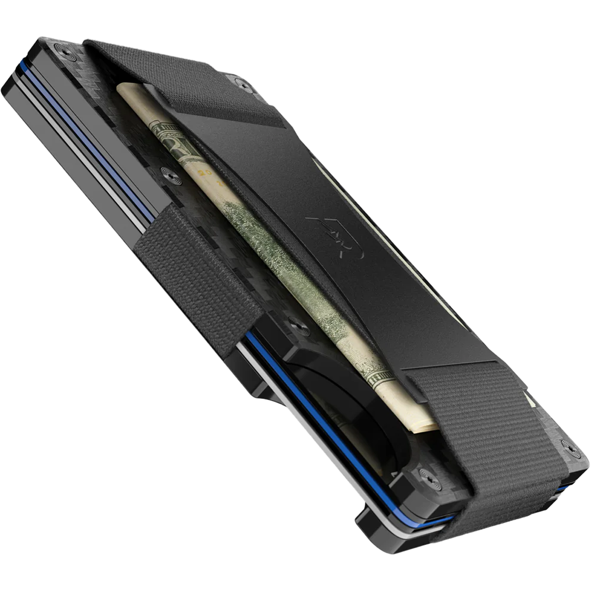 Carbon Fiber Wallet with Cash Strap alternate view