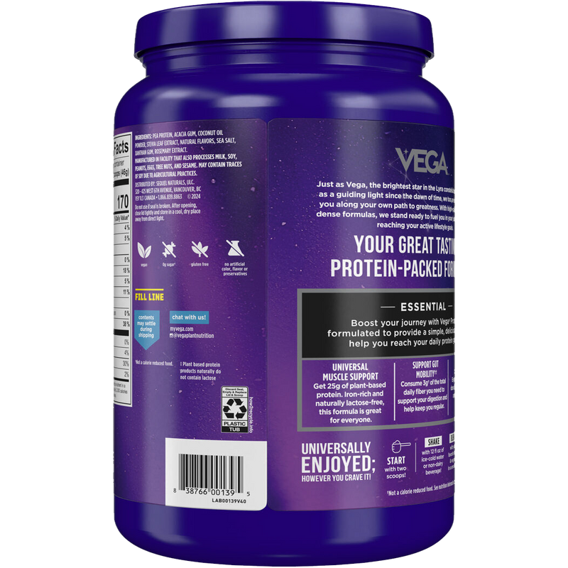 Essential Protein (10 Servings), Vega Essential Protein (10 Servings) back