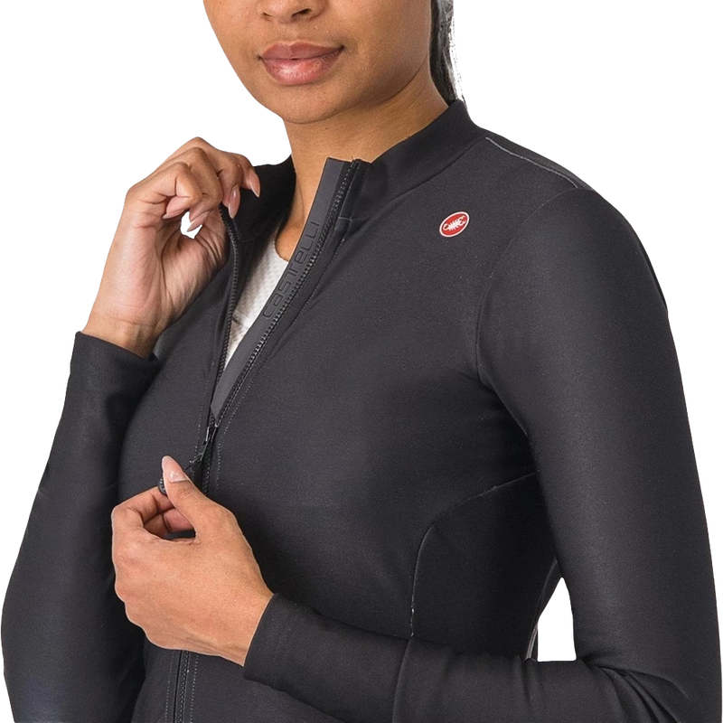 Women's Espresso Thermal Jersey, Castelli Women's Espresso Thermal Jersey Zipper