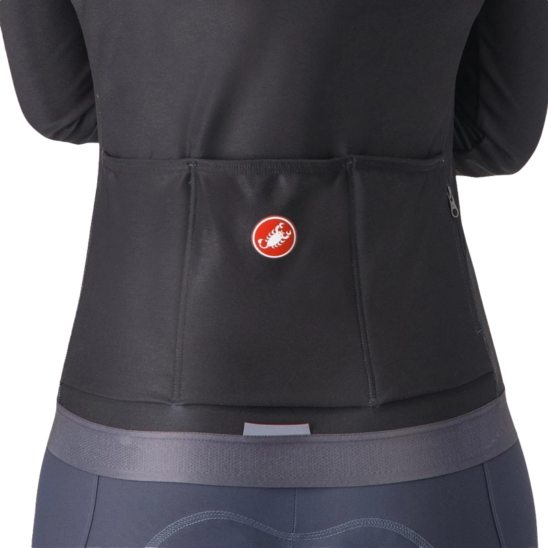 Women's Espresso Thermal Jersey, Castelli Women's Espresso Thermal Jersey Back Pockets