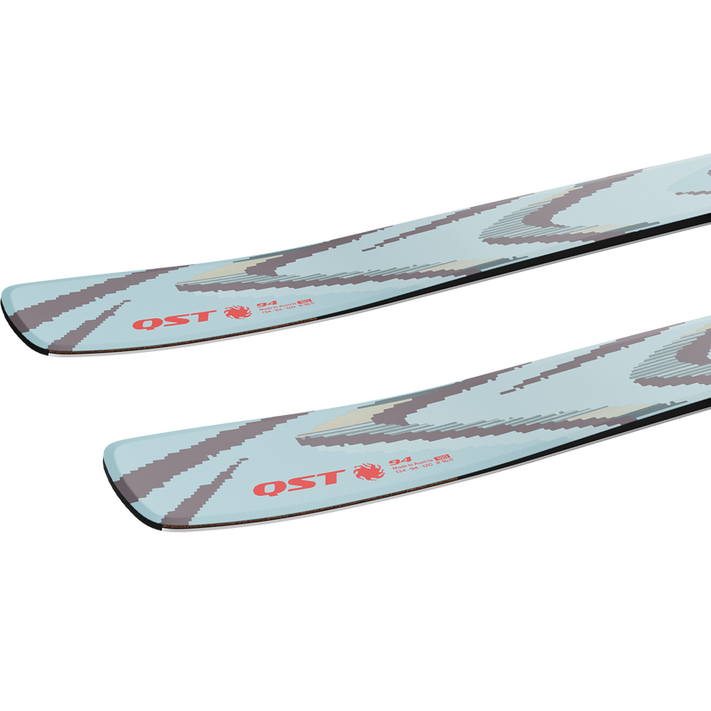 Salomon QST 94 Iced Aqua Demo Ski Package, Salomon QST 94 Iced Aqua tails