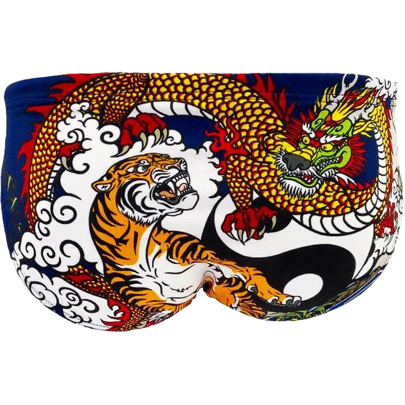 Men's Ying Yang Dragon Brief, Turbo Men's Ying Yang Dragon Brief Back
