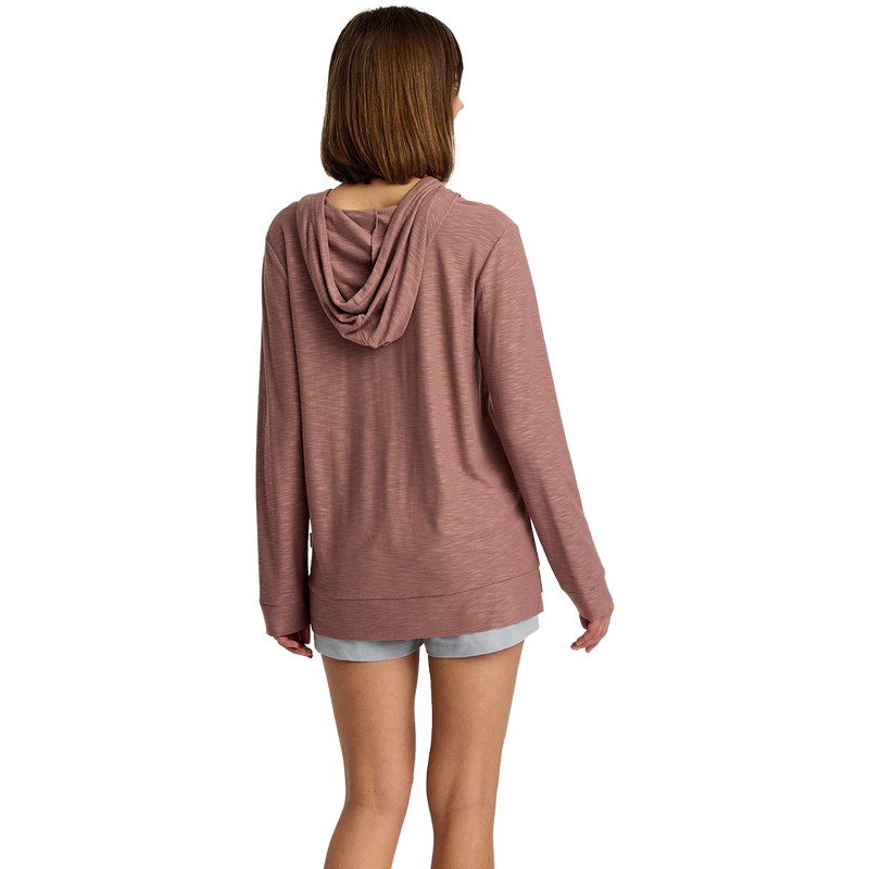 Women's Bamboo Slub Hoodie, Free Fly Women's Bamboo Slub Hoodie Back
