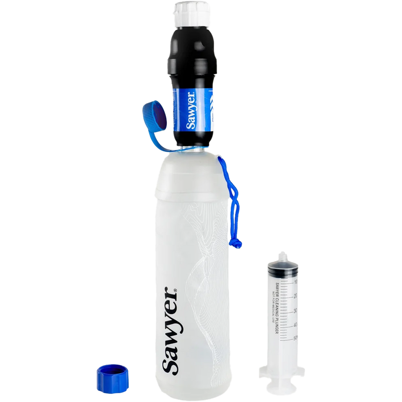 Cnoc Premium 1 L Squeeze Filtration System, Sawyer Cnoc Premium 1 L Squeeze Filtration System Filter Installed