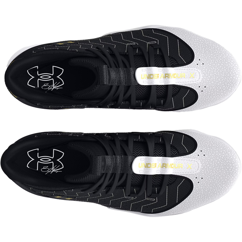 Youth Harper 9 RM Baseball Cleats, Under Armour Youth Harper 9 RM Baseball Cleats in Black/White