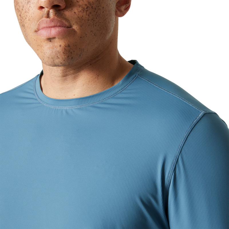 Men's Shine Solen Long Sleeve Crew, Helly Hansen Men's Shine Solen LS Crew collar