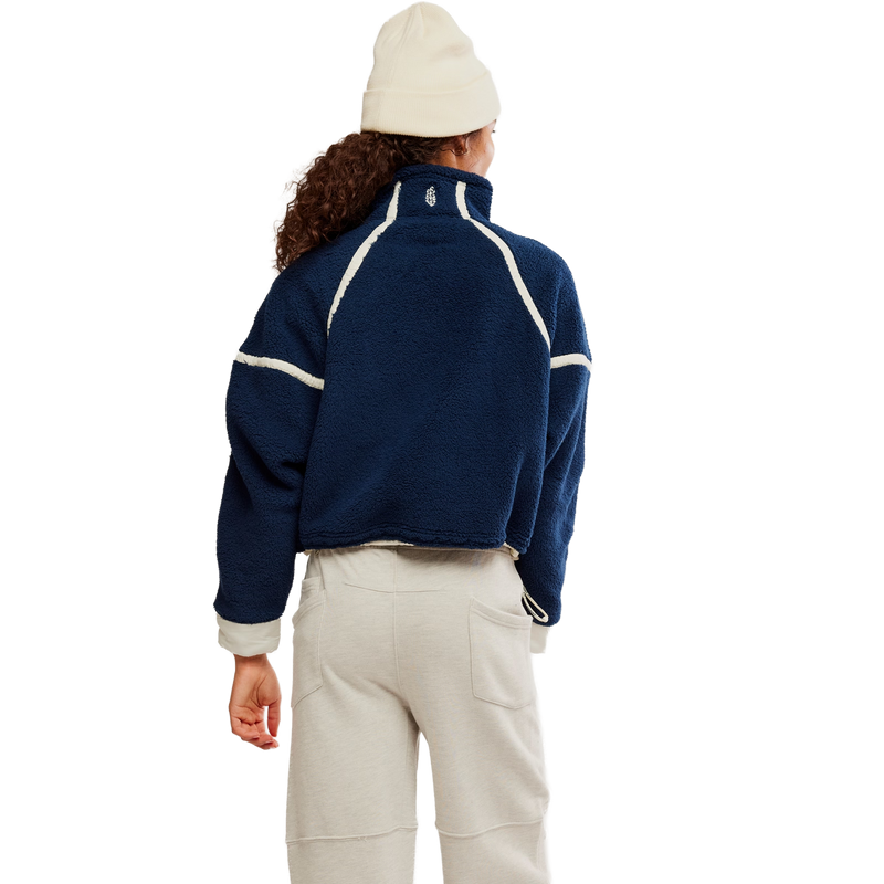 Women's Mountain High 1/2 Zip, Free People Women's FPM Mountain High 1/2 Zip in 4405-Navy Combo back