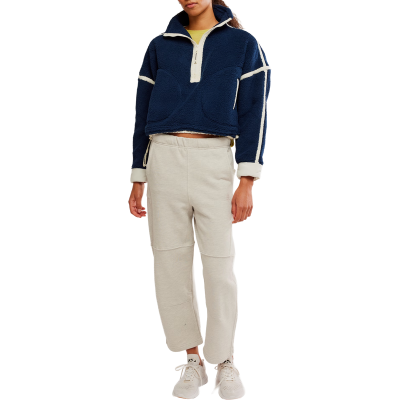 Women's Mountain High 1/2 Zip, Free People Women's FPM Mountain High 1/2 Zip in 4405-Navy Combo front