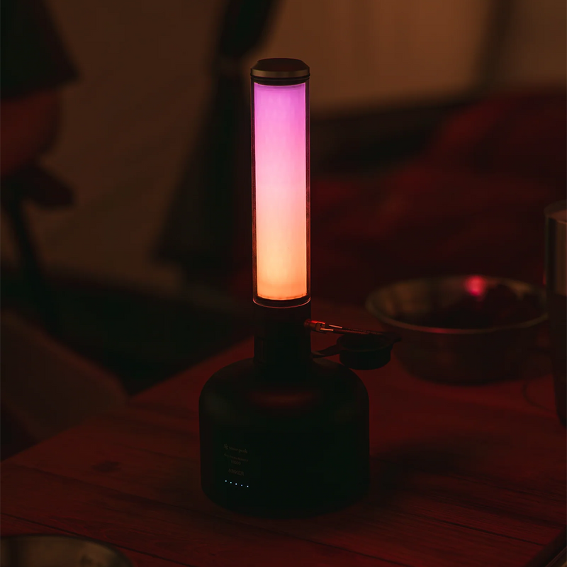 GigaPower Tabletop Lantern, Snow Peak GigaPower Tabletop Lantern orange hue