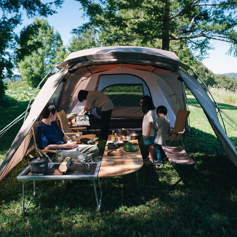 Land Nest Shelter, Snow Peak Land Nest Shelter covered interior