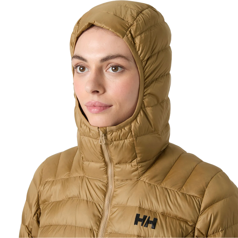 Helly Hansen Women's Verglas Hooded Down 2.0 in  Elmwood hood detail