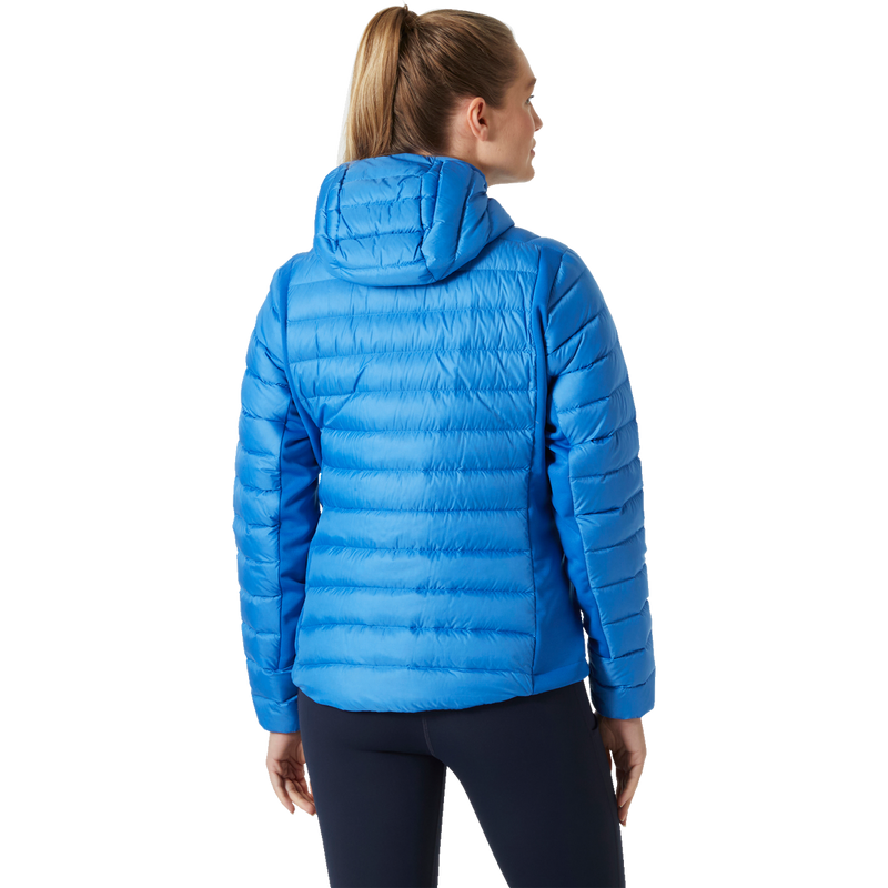 Women's Verglas Down Hybrid Hood 2.0, Helly Hansen Women's Verglas Down Hybrid Hooded Jacket 2.0 back on model
