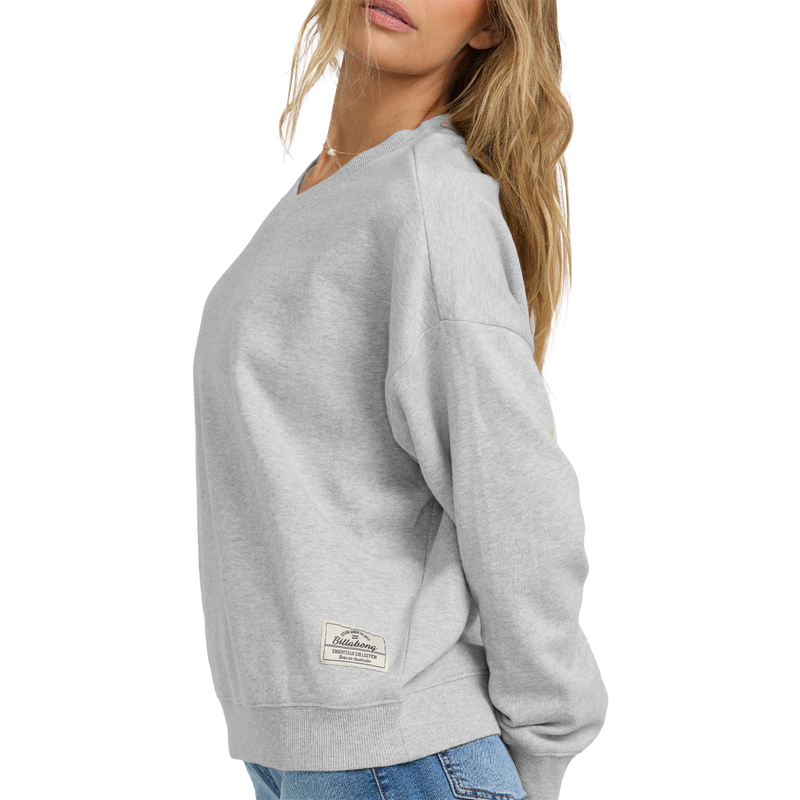 Women's Cambridge V-Neck Fleece, Billabong Cambridge V-neck Sweatshirt sleeve