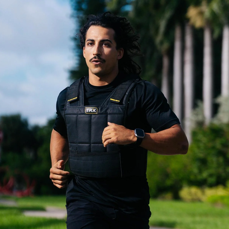 Hexgrip 20 lb Weight Vest, TRX Hexgrip Weight Vest on runner