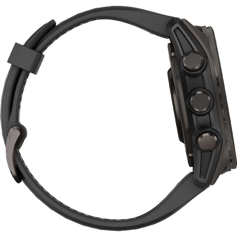 Fenix 8 Sapphire 43mm - Carbon Gray, Garmin Fenix 8 Sapphire 43mm Carbon Gray side