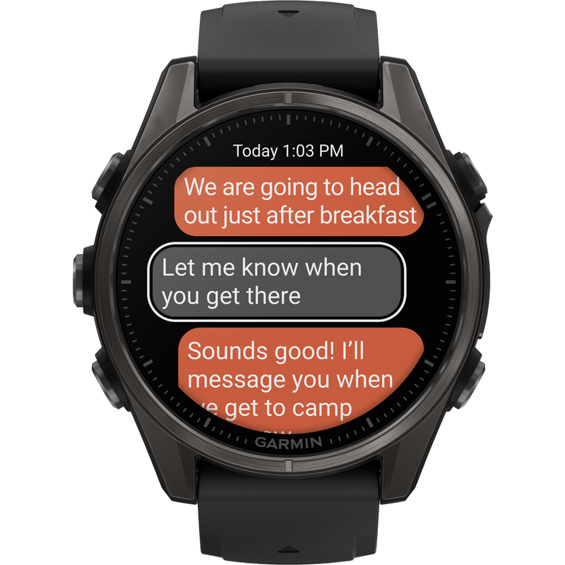 Fenix 8 Sapphire 43mm - Carbon Gray, Garmin Fenix 8 Sapphire 43mm Carbon Gray text